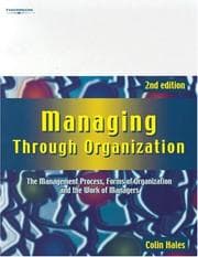 Tapa de Managing Through Organization
