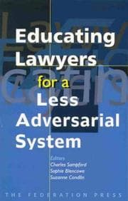 Tapa de Educating lawyers for a less adversarial system