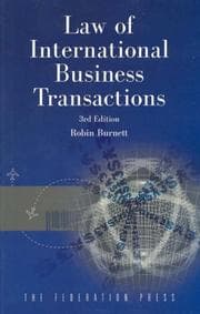 Tapa de Law of international business transactions