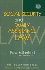 Tapa de Social security and family assistance law