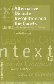 Tapa de Alternative Dispute Resolution and the Courts (Law in Context)