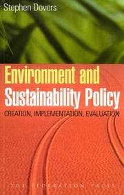 Tapa de Environment and Sustainability Policy