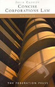 Tapa de Concise Corporations Law (Concise)