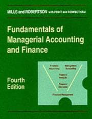 Tapa de Fundamentals of Managerial Accounting and Finance