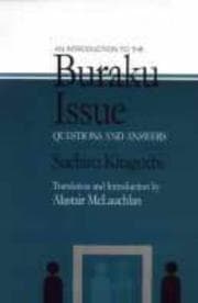 Tapa de An introduction to the buraku issue