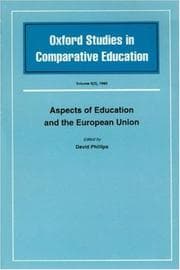 Tapa de Aspects of Education and the European Union (Oxford Studies in Comparative Education)