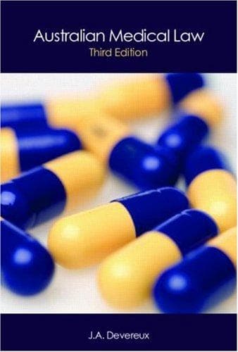Tapa de Australian Medical Law 3/e