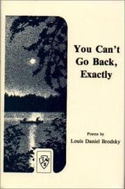 Tapa de You can't go back, exactly