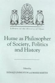 Tapa de Hume as philosopher of society, politics, and history