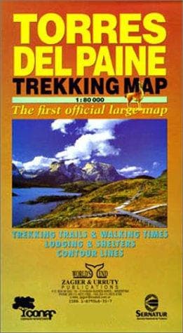 Tapa de Torres del Paine Trekking Map