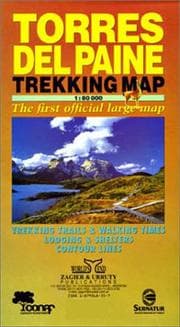 Tapa de Torres del Paine Trekking Map