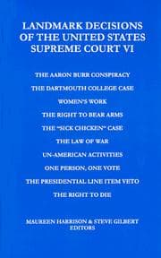 Tapa de Landmark decisions of the United States Supreme Court