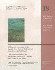 Tapa de A biological assessment of the aquatic ecosystems of the Pantanal, Mato Grosso do Sul, Brasil =
