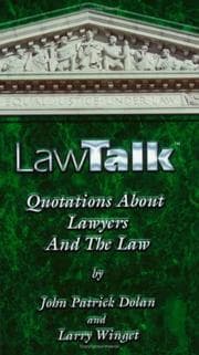 Tapa de LawTalk Quotations About Lawyers And The Law