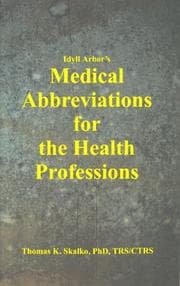 Tapa de Medical Abbreviations for the Health Professions