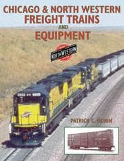 Tapa de Chicago & North Western freight trains and equipment