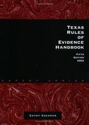 Tapa de Texas Rules of Evidence Handbook 2003