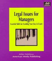 Tapa de Legal issues for managers