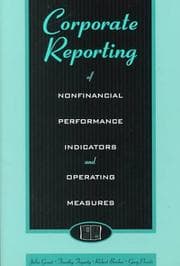 Tapa de Corporate reporting of nonfinancial performance indicators and operating measures