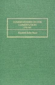 Tapa de Commentaries on the Constitution, 1790-1860