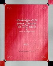 Tapa de Anthologie De LA Poesie Fraucaice Du 16 Siecle (Rookwood Texts)