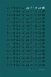 Tapa de As If It Is At All