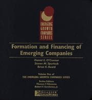Tapa de Formation and Financing for Emerging Companies in the Emerging Growth Companies Series