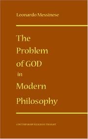 Tapa de The problem of God in modern philosophy