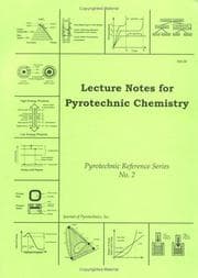 Tapa de Lecture Notes for Pyrotechnic Chemistry