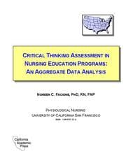 Tapa de Critical thinking assessment in nursing education programs