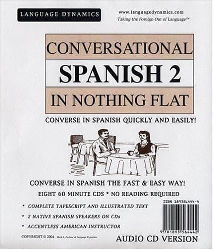 Tapa de Conversational Spanish 2 In Nothing Flat (8 Level 2 Multi-Track CDs)