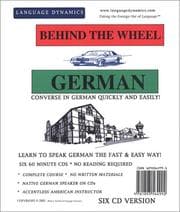 Tapa de Behind the Wheel German (6 CD Course) (Behind the Wheel)