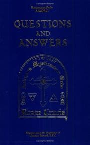 Tapa de Rosicrucian Questions and Answers