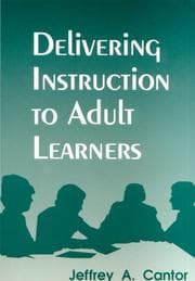 Tapa de Delivering Instruction to Adult Learners