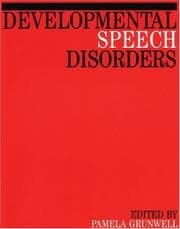 Tapa de Developmental Speech Disorders