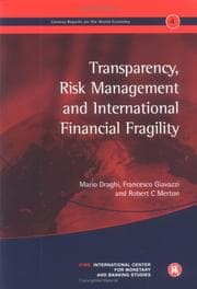 Tapa de Transparency, risk management and international financial fragility