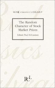 Tapa de The Random Character of Stock Market Prices