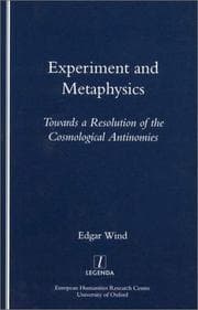 Tapa de Experiment and metaphysics
