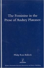 Tapa de The feminine in the prose of Andrey Platonov