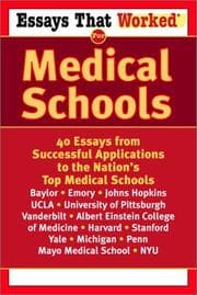 Tapa de Essays that worked for medical schools