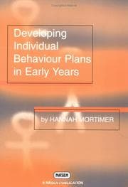 Tapa de Developing Individual Behaviour Plans in Early Years (Nasen Publication)