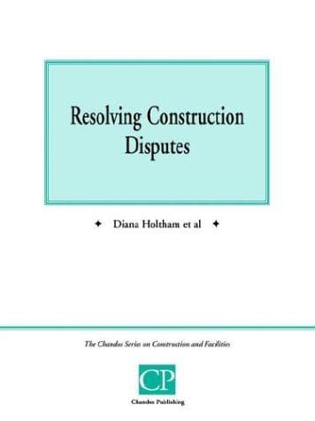 Tapa de Resolving construction disputes