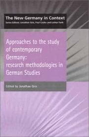 Tapa de Approaches to the study of contemporary Germany