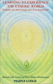 Tapa de Learning to Experience the Etheric World
