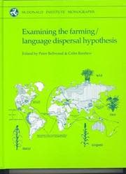 Tapa de Examining the farming/language dispersal hypothesis