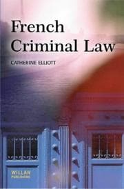 Tapa de French criminal law