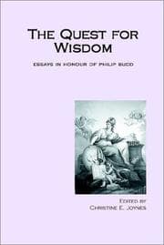 Tapa de The Quest for Wisdom Essays in Honour of Philip Budd