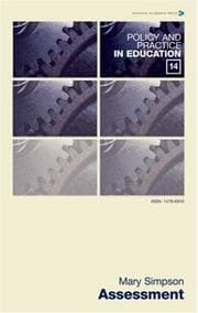 Tapa de Assessment (Policy and Practice in Education)