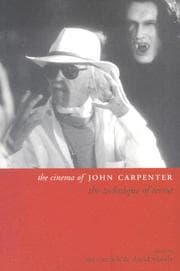 Tapa de The cinema of John Carpenter