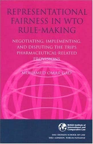 Tapa de Representational Fairness in Wto Rule Making
